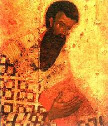 Святитель Василий Великий. Икона XIV в. Благовещенский собор Московского Кремля.